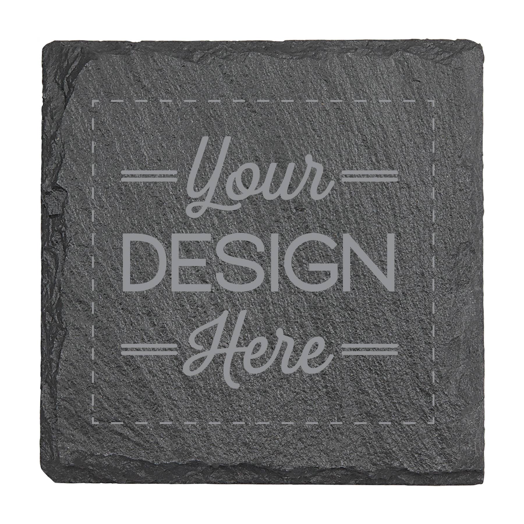 Susquehanna Glass Company – wholesale Coasters – Custom Artwork Square Slate Coasters, 4", Set of 40