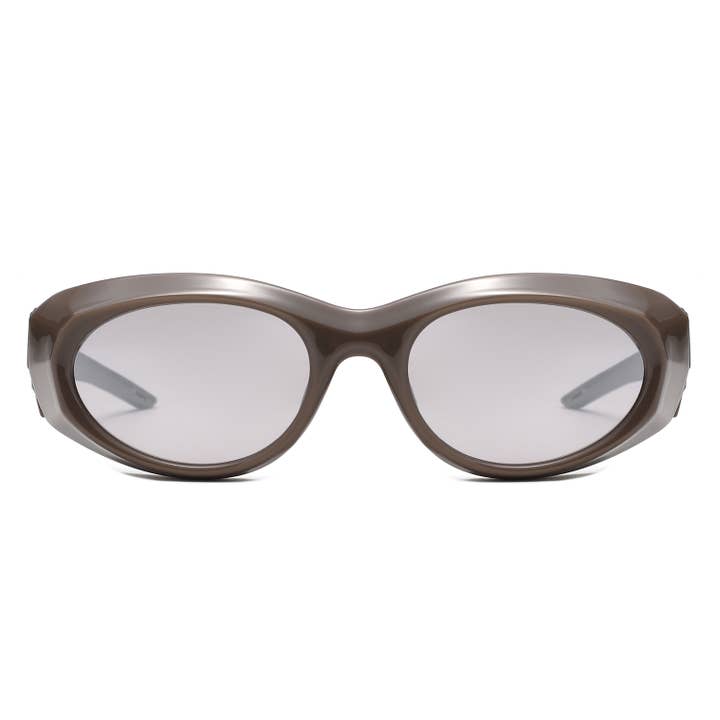 Cramilo Eyewear - Wholesale Sunglasses - Women's - Y2K Oval Retro Wrap Chunky Sunglasses 5