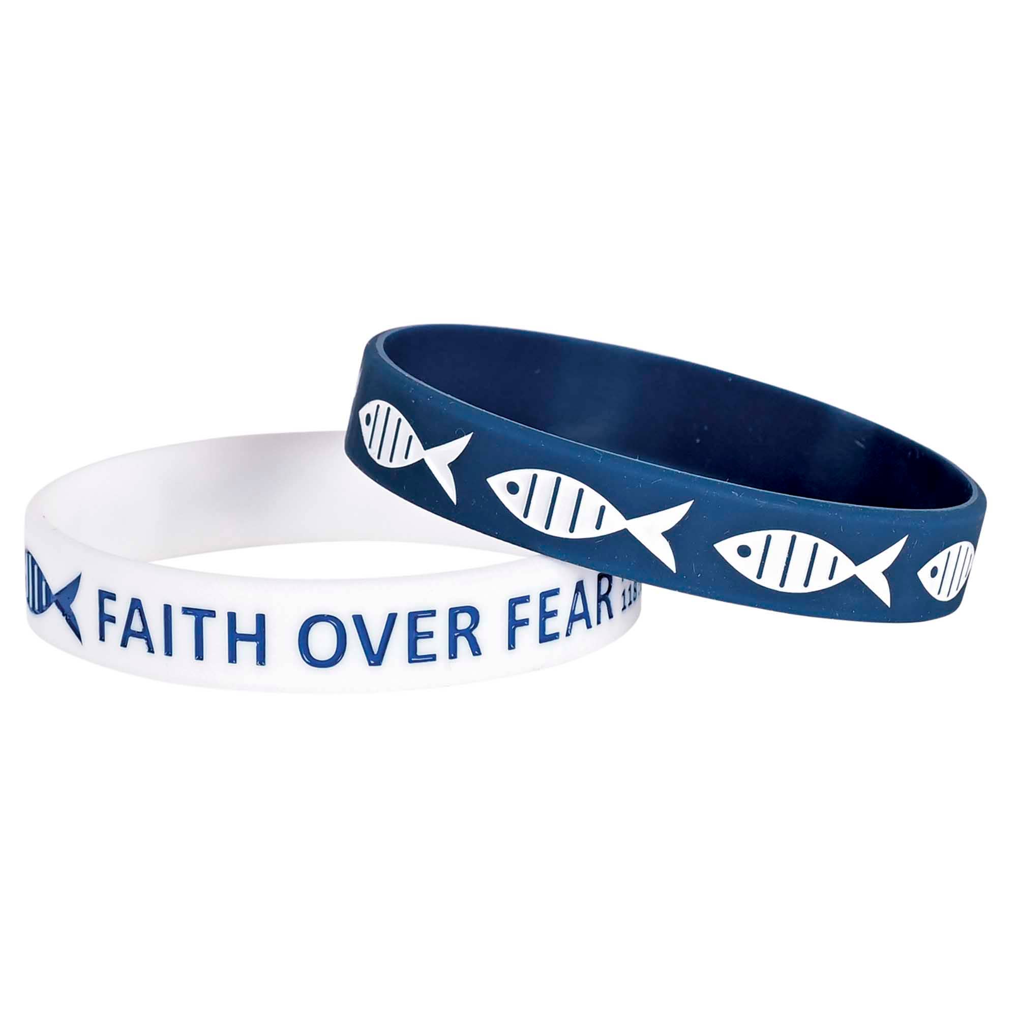 Dicksons - Wholesale Wristband - Bracelet Silicone Fish Faith Over Fear2