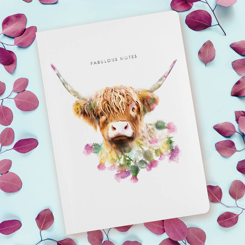 Lola Design Ltd - Wholesale Notebook - Luxury Highland Cow Notebook0
