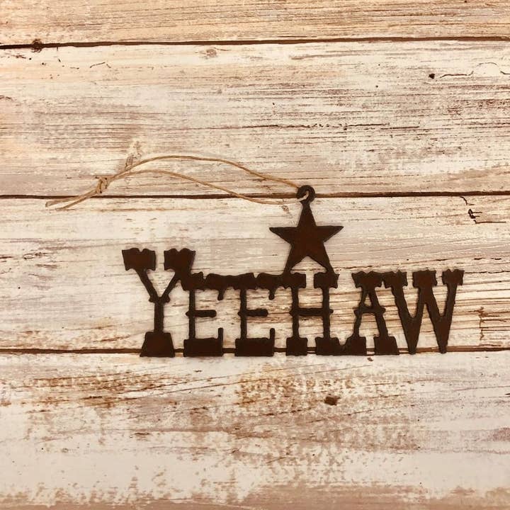 Universal Ironworks USA - Wholesale Ornament - Yeehaw with Star Ornament0