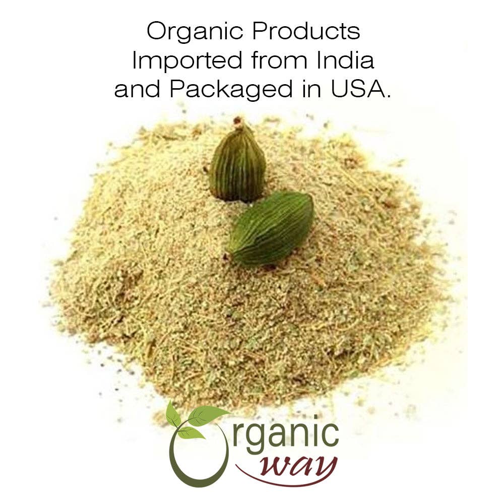 Organic Way LLC - Wholesale Herbs - Green Cardamom / Elaichi Powder (Elettaria cardamomum) - Kosher & USDA Certified | Non-GMO & Gluten Free | Resealable Bag | Adds Flavour & Aroma | 100% Raw from India2