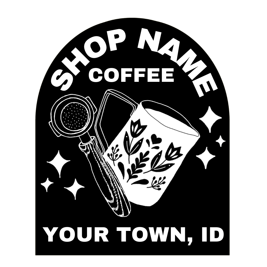 Nordic Nicole - Wholesale Sticker - Herbestel gepersonaliseerde koffiebarsticker2