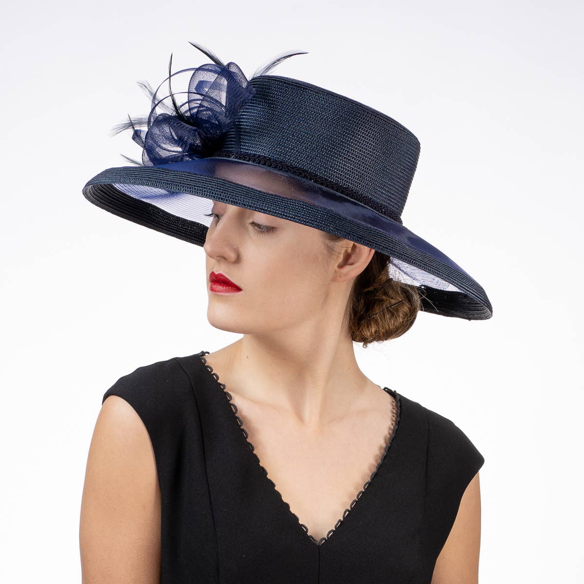 KaKyCo - Vendita all'ingrosso Cappello di paglia - Donna - Cappello di Paglia in Poliestere con Tesa in Crinolina e Fiocco a Nastro | 30188629