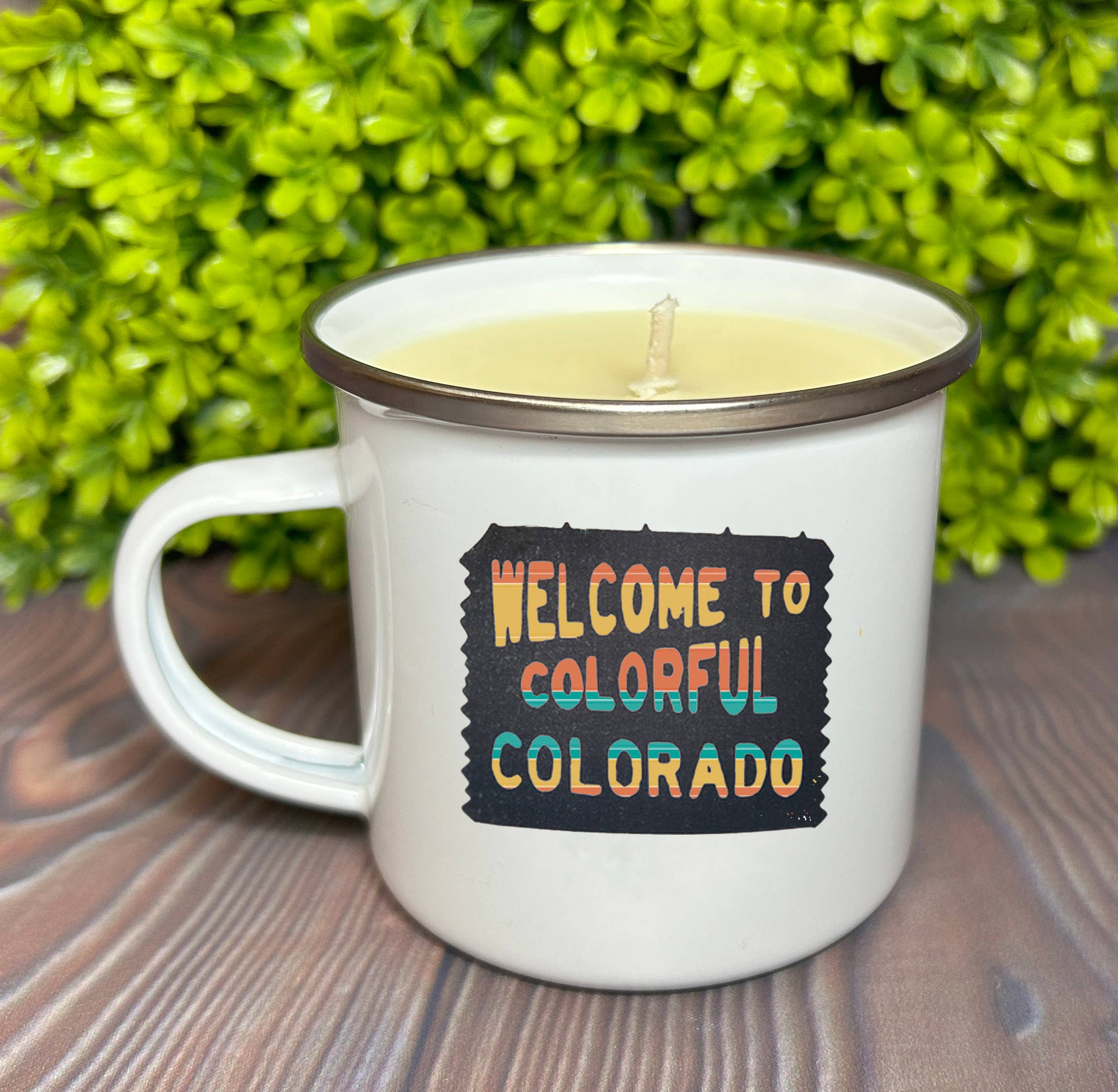 Clever Cow Candle Co - Wholesale Jar/Filled Candle - Welcome to Colorful Colorado Souvenir Soy Candle Reusable2