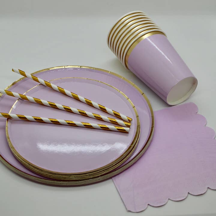 Light Purple Paper Plates - Set of 8 for wholesale by Your Party Box