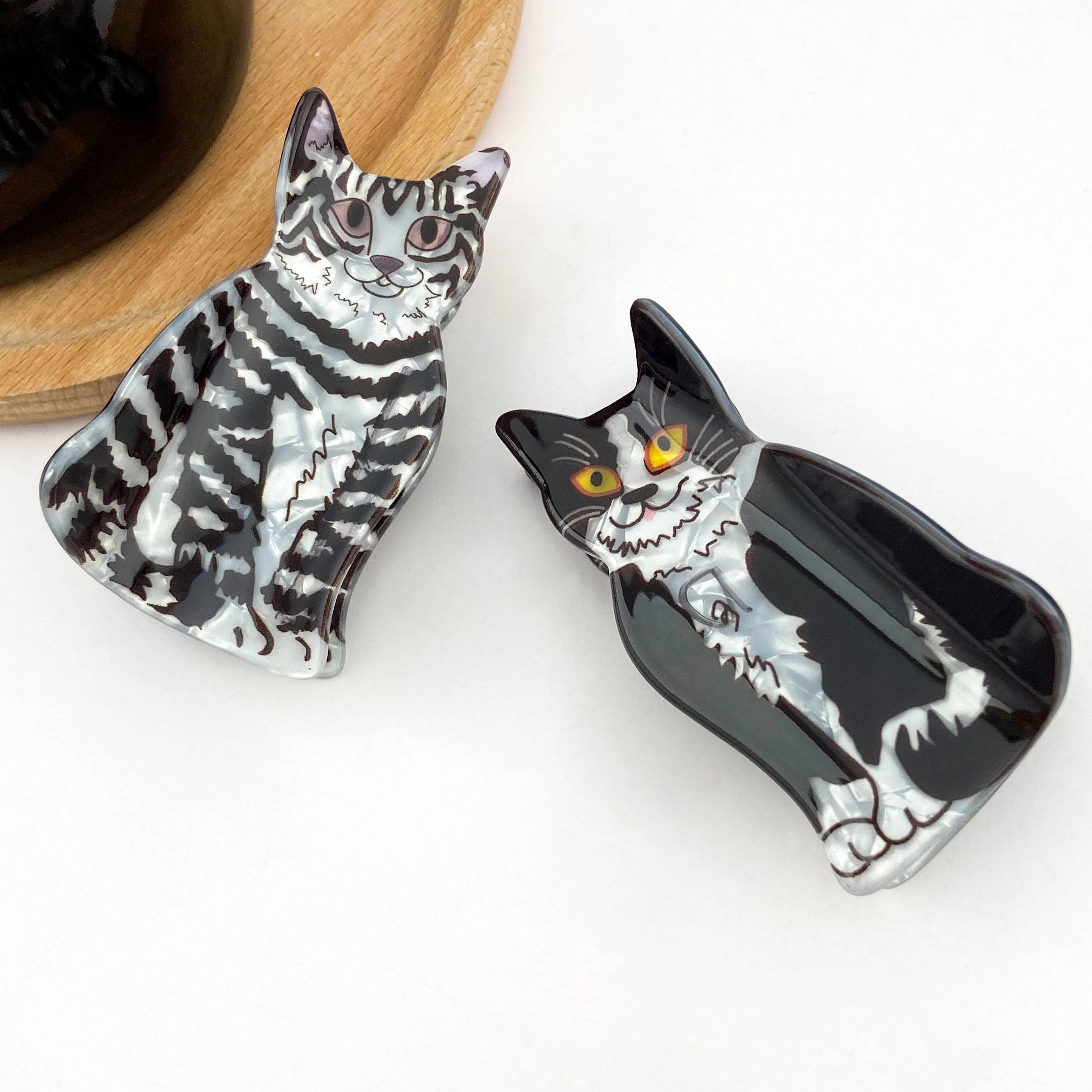 TheDivaSoap - Wholesale Hair Clip - Women's - Cute Kitten Series Printed Hair Clip, Adorable Cat Claw Clip4