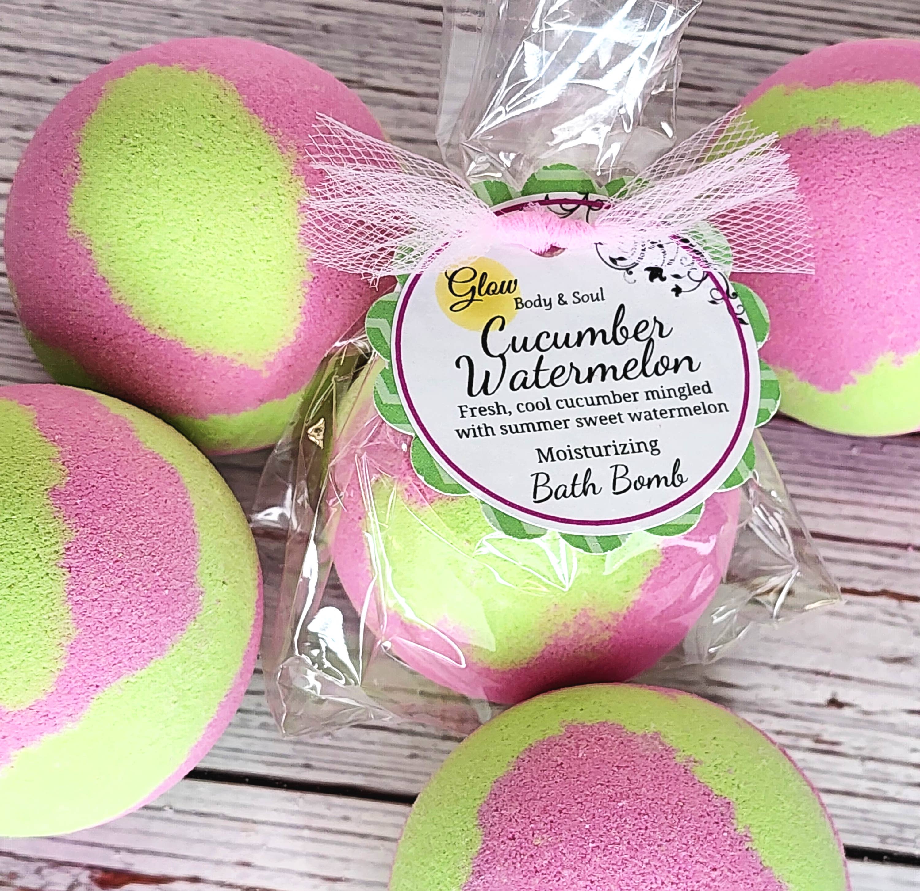 Glow Body and Soul - Wholesale Bath Bomb/Fizz - Cucumber Watermelon Bath Bomb Fizzy Moisturizing Bath Bomb1