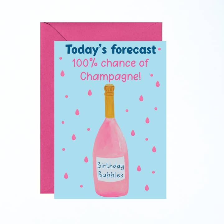 100% chance for champagnekort for engroshandel hos Charlotte Farr Illustrations