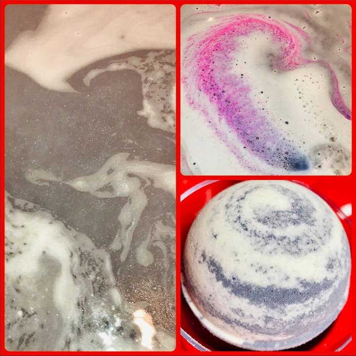 Southern Fleek Bath LLC – wholesale Bath bomb/fizz – Silver Shades of Shimmer Bath Bomb 8oz