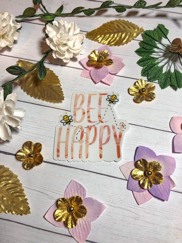 Bee Glad Sticker for engroshandel hos ShopCassiesCrafts