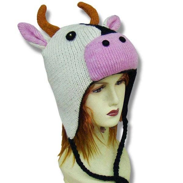 Northern Lifestyles Canada - Vendita all'ingrosso Accessori per cappelli - Donna - Tuques/cappelli a testa di animale per uomo e donna. 100% lana con fodera in pile. Realizzato a mano in Nepal3