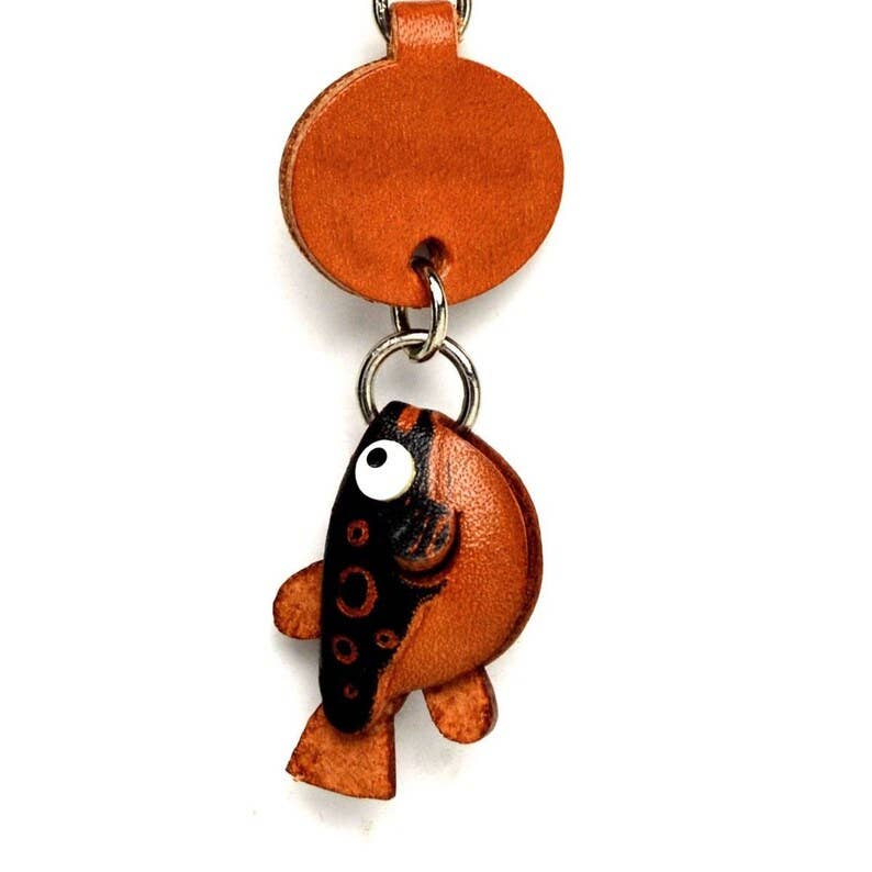 VANCA CRAFT – wholesale Keychain – Women's – Globe/Blow/Puffer Fish Leather Handmade Keychain Bag Charm1