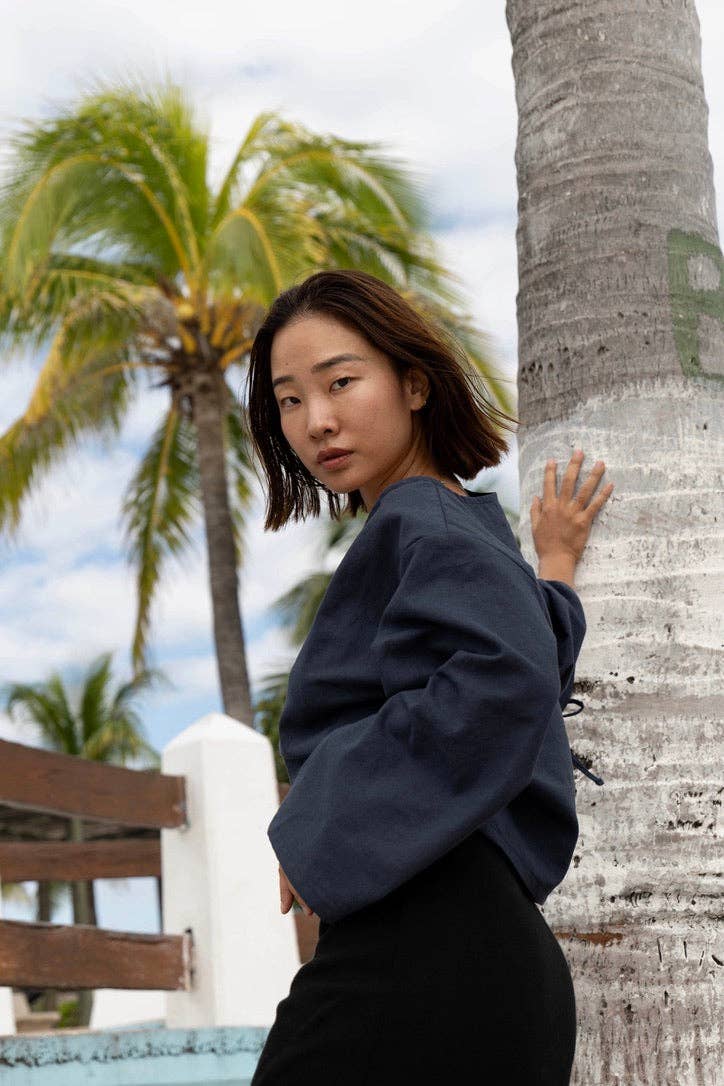 MAS Montreal - Wholesale Blouse - Women's - MONACO BLOUSE INDIGO2