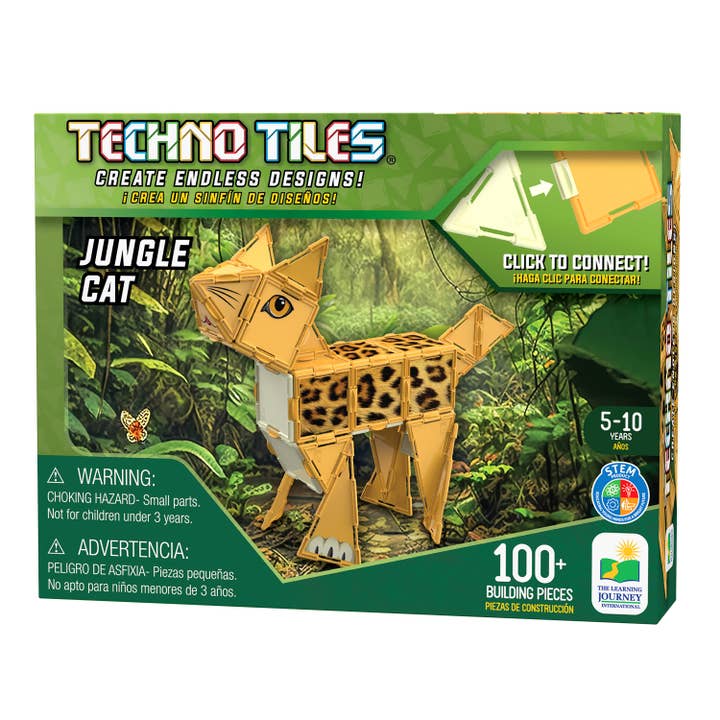The Learning Journey - Vendita all'ingrosso Set di costruzioni - Bambini - Piastrelle Techno - Jungle Cat (oltre 100 pezzi)2
