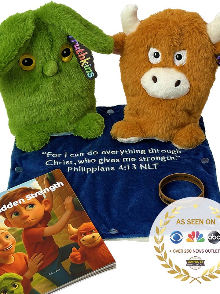 Transformez la faiblesse en jouets de bien-être émotionnel fort (Philippiens 4:13) pour la vente par Truthkins