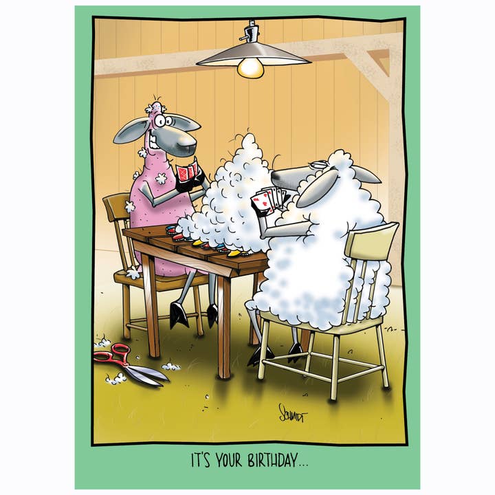 Strip Poker | Funny Birthday Card for wholesale by Raspberries