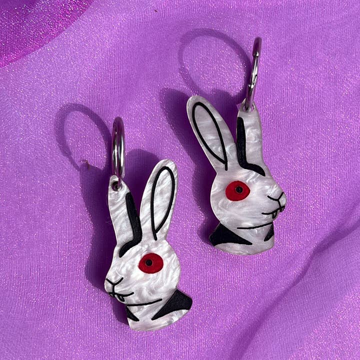 Vampire bunny earrings (handmade) for wholesale by Future Frenzy