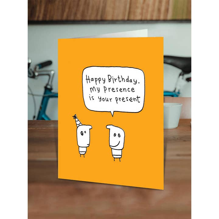 brainbox candy – postal de parabéns por atacado – Cartão de Aniversário Engraçado - Cartão de Felicitações da Minha Presença em relevo