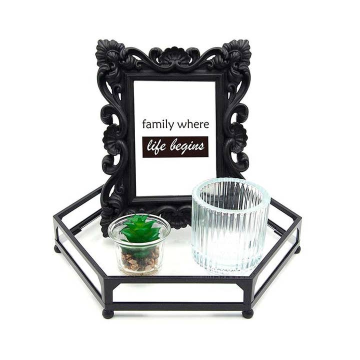 ENSEMBLE DÉCORATION PLATEAU/CADRE PHOTO pour la vente par Aktual / Dekora Import S.A