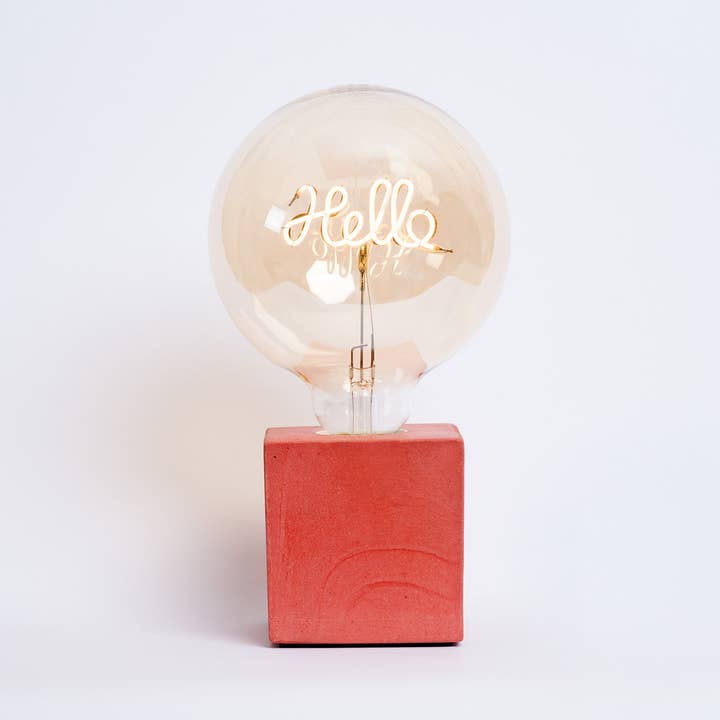 Junny - Vendita all'ingrosso Lampada da scrivania/d'accento - Lampada Hello - Cemento rosso