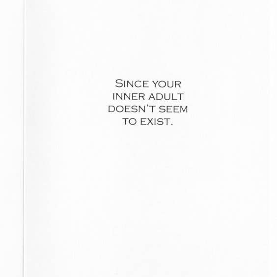 GrammaBurp Humorous Greeting Cards - Vente Cartes d'anniversaire - Inner Child vs Inner Adulte Carte d'anniversaire amusante LOL
