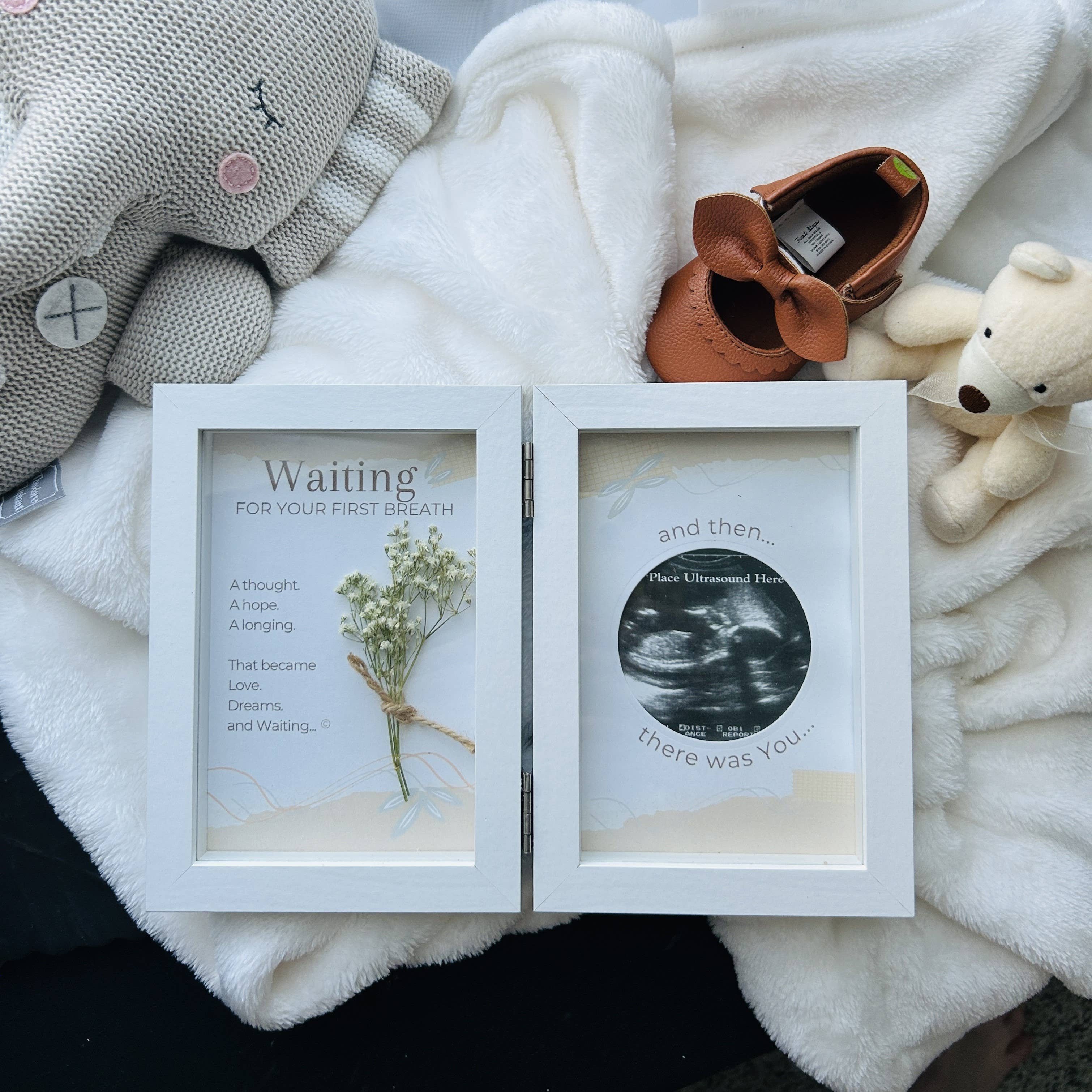 The Grandparent Gift Co. Inc. - Wholesale Picture Frame - First Breath Ultrasound Keepsake Frame 4x6 Shadow Box 81001