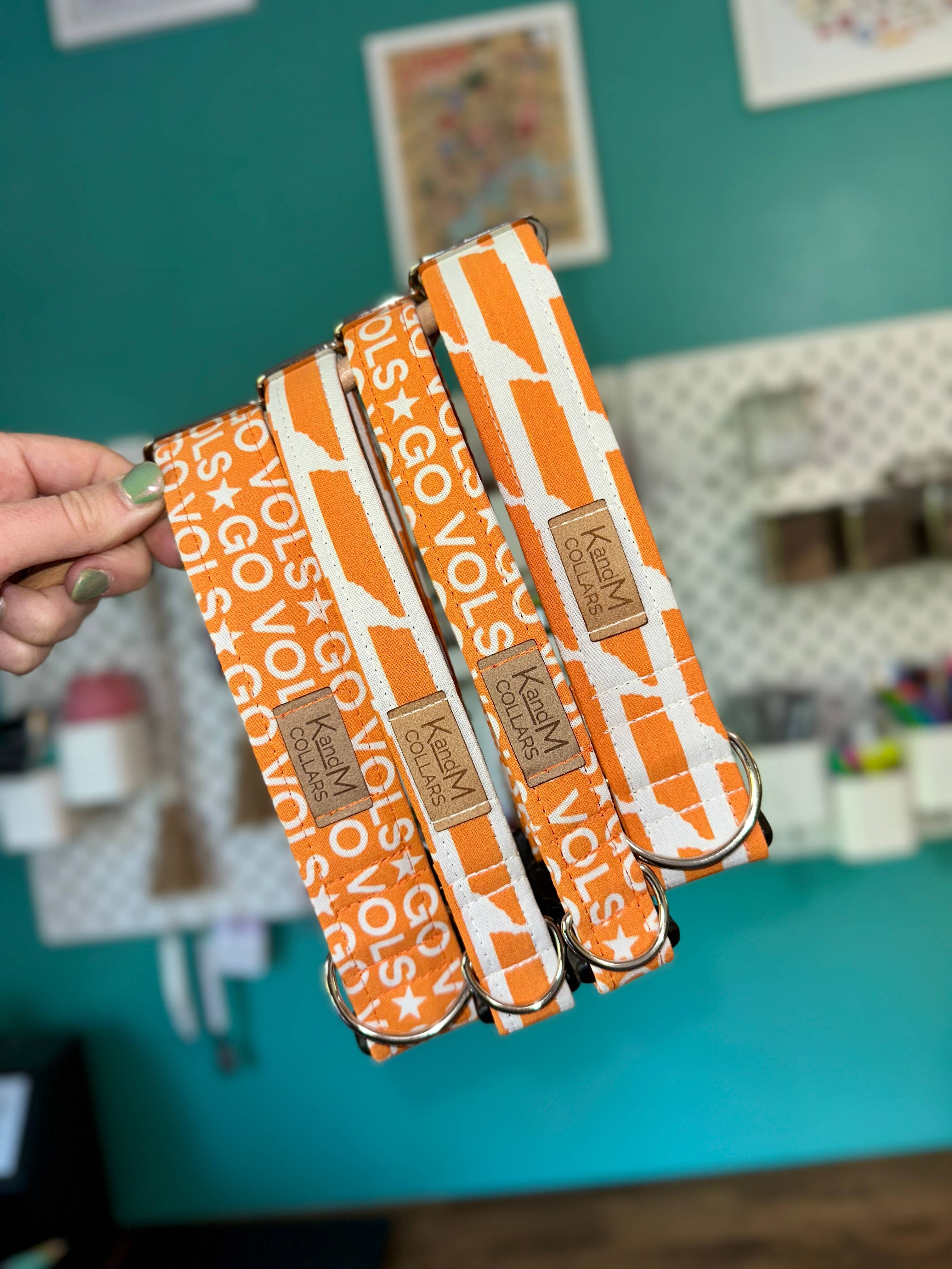 K and M Collars - Wholesale Pet Collar - Dog - Go Vols Dog Collar, Pet Accessory, Tennessee, GBO1