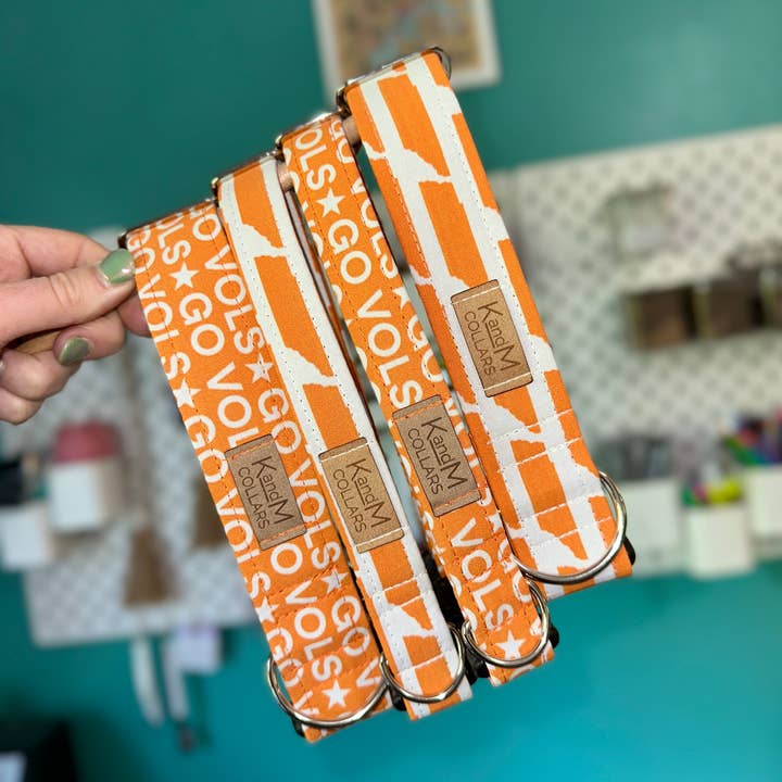 K and M Collars - Wholesale Pet Collar - Dog - Go Vols Dog Collar, Pet Accessory, Tennessee, GBO1