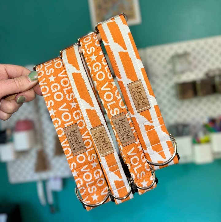 K and M Collars - Wholesale Pet Collar - Dog - Go Vols Dog Collar, Pet Accessory, Tennessee, GBO1