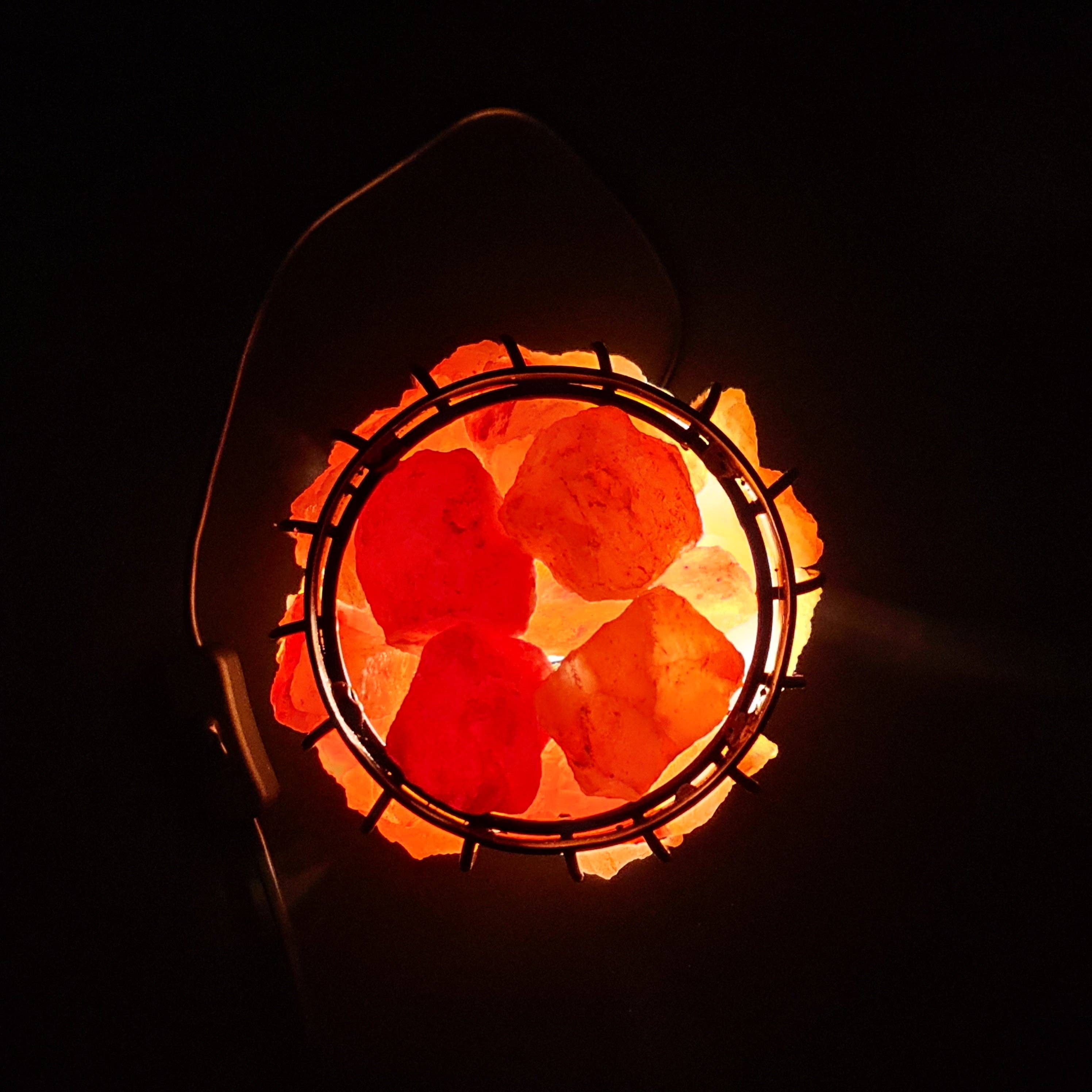 Gemstone Gifts Ltd. – wholesale Salt lamp – Himalayan Salt Lamp - Metal Basket (Oval Round Top)4