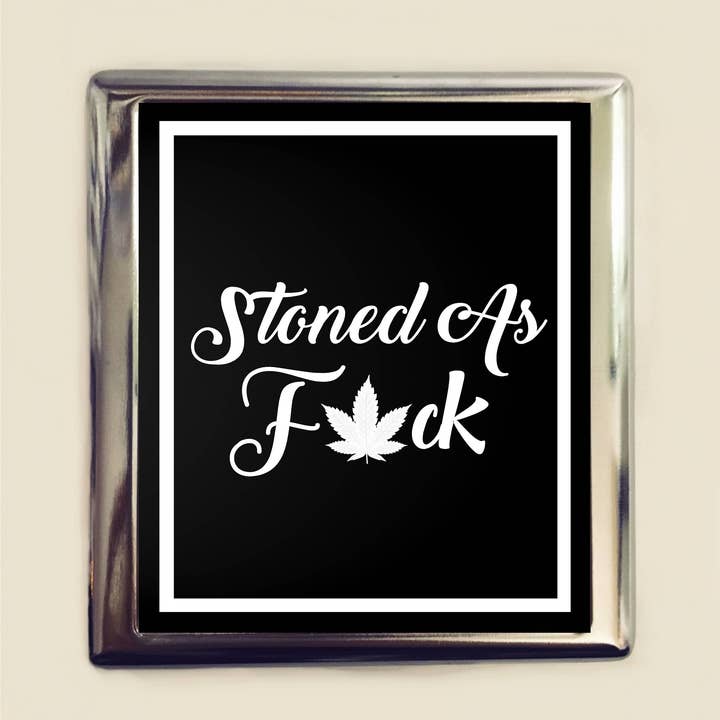 Stoned As F*ck Business Card ID Holder Wallet Cannabis Funn for wholesale by FringePop