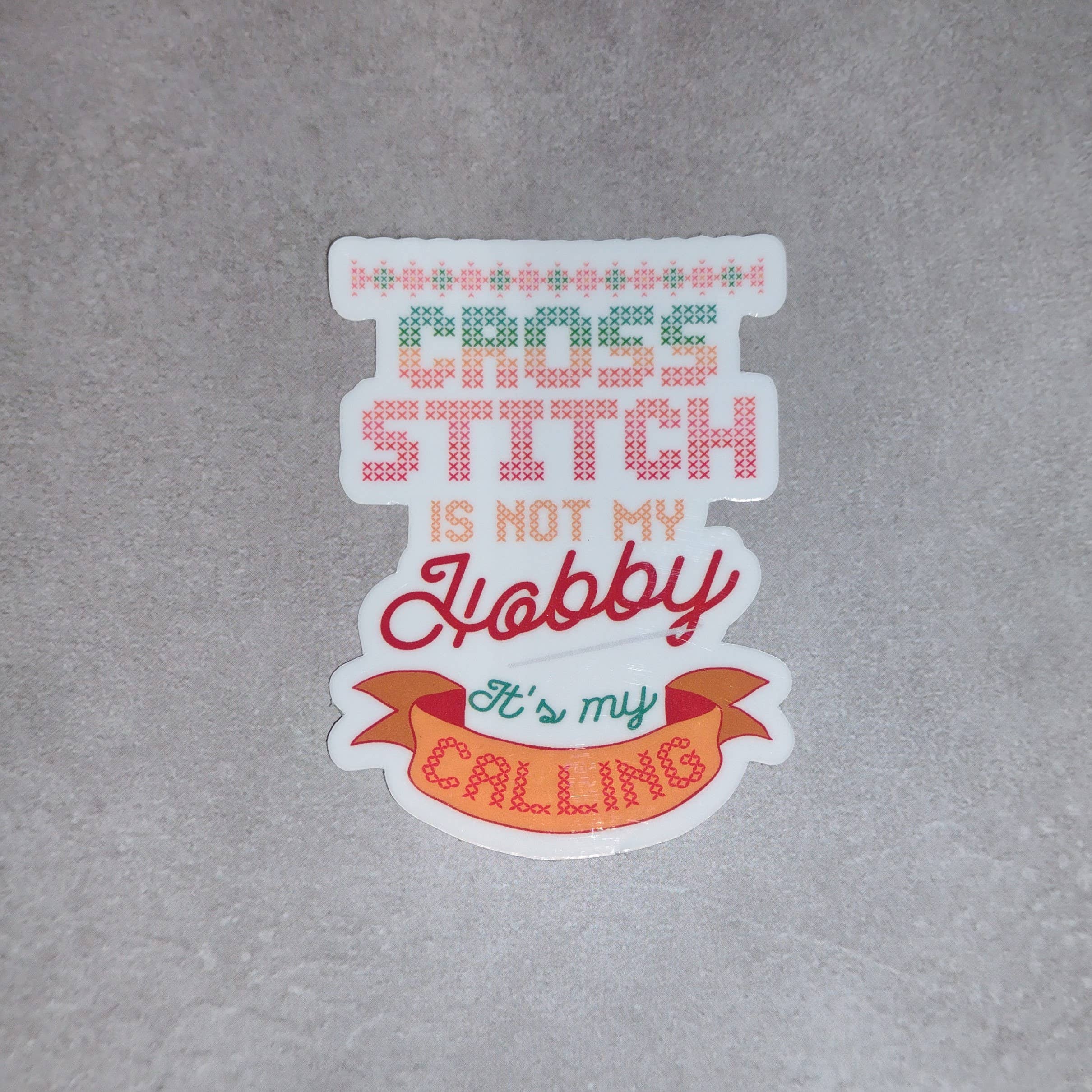 Dancing Dolphin Crafts - Wholesale Sticker - Cross Stitch Sticker | Cross Stitch Is Not My Hobby1