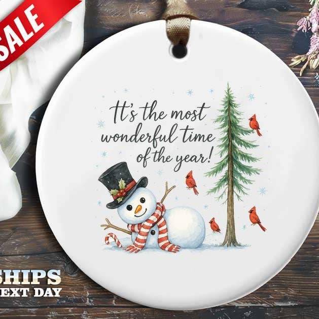 Rolig juldekoration med snögubbe, Låt det snöa, Söt jul för wholesale av VenusArtsShop