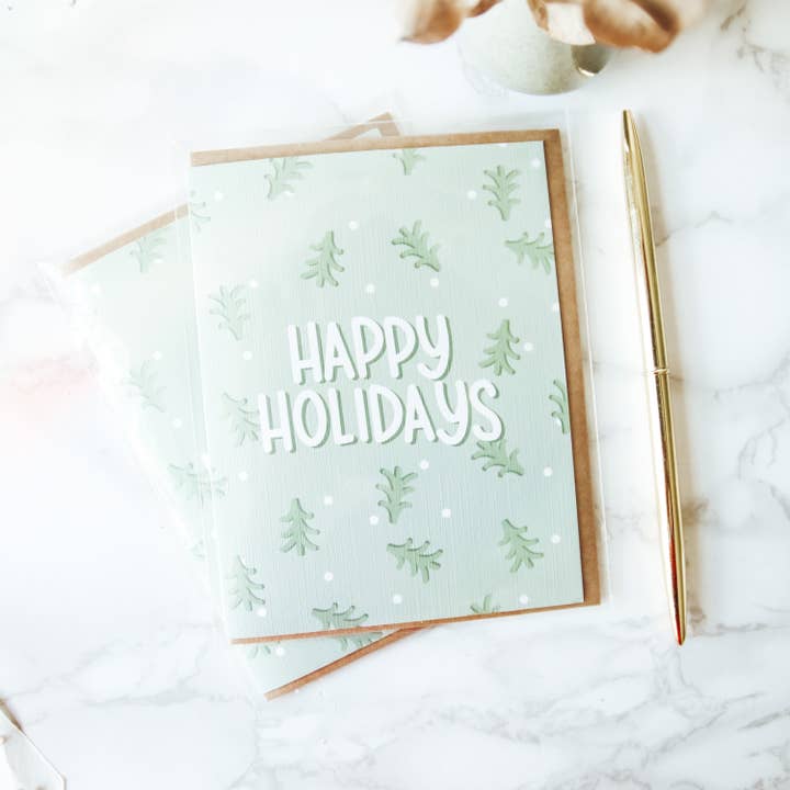 Carte de voeux Holiday Trees pour la vente par West Creek Mercantile