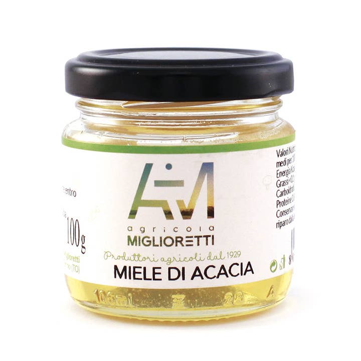 ACACIA HONEY 100g made in Italy ideal for picnics for wholesale by Azienda Agricola Miglioretti