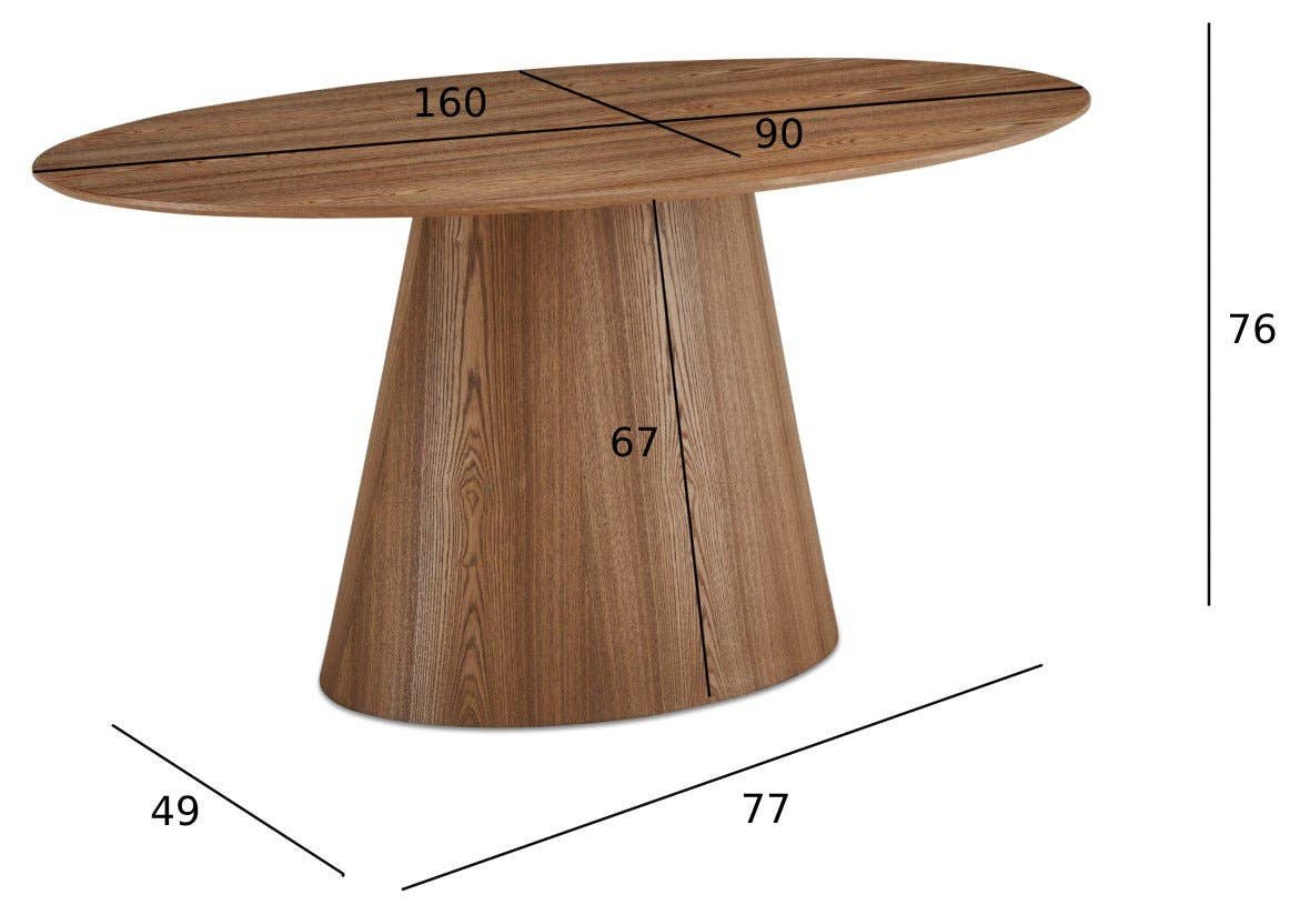 Furnhouse - Wholesale Coffee Table - Oval Dining Table Tango 160x90 Oak8