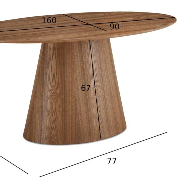 Furnhouse - Wholesale Coffee Table - Oval Dining Table Tango 160x90 Oak8