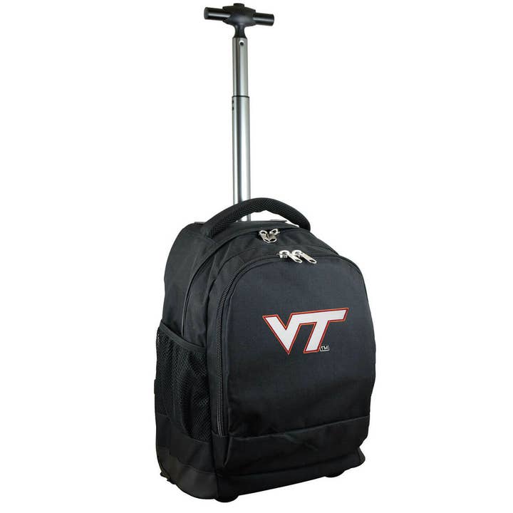 NCAA Virginia Tech Hokies 19" Premium Wheeled Backpack for wholesale by Mojo Licensing