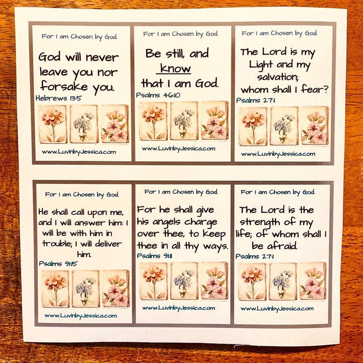 Conjunto de Autocolantes de Versículos Bíblicos Cristãos para Estudo das Escrituras por atacado de LuvinbyJessica.etsy.com