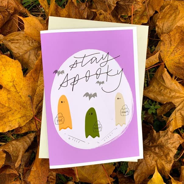 Stay Spooky Cute Halloween Trick or Treat Card by StoneDonut Design for wholesale by Stone Donut Design, LLC