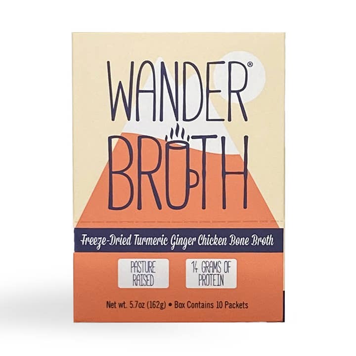 Wander Broth - Wholesale Broth - Organic Pasture-Raised Turmeric Ginger Chicken Bone Broth0