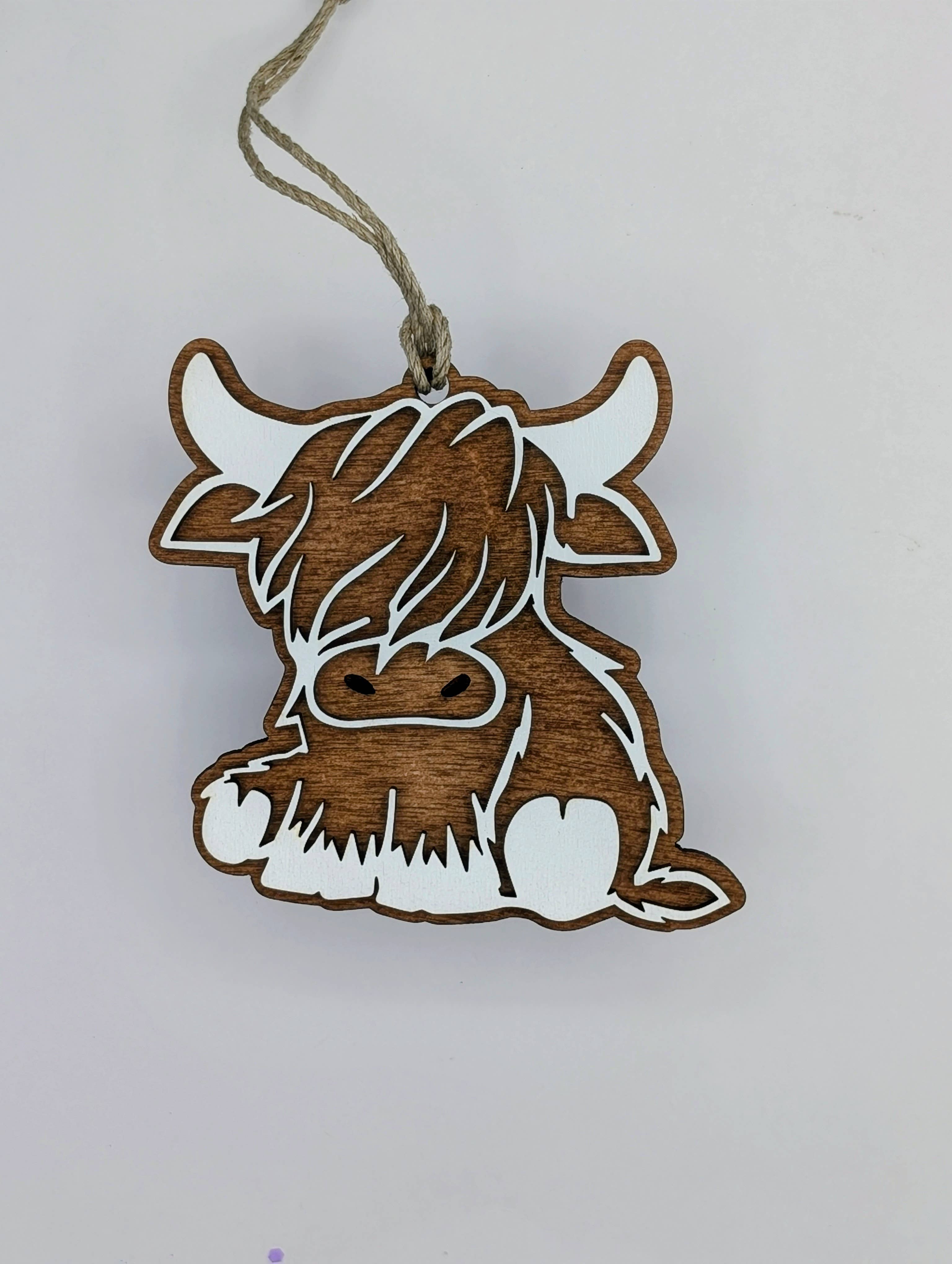 The Little Ornament Shop - Wholesale Ornament - Highland Cow Christmas Ornament1