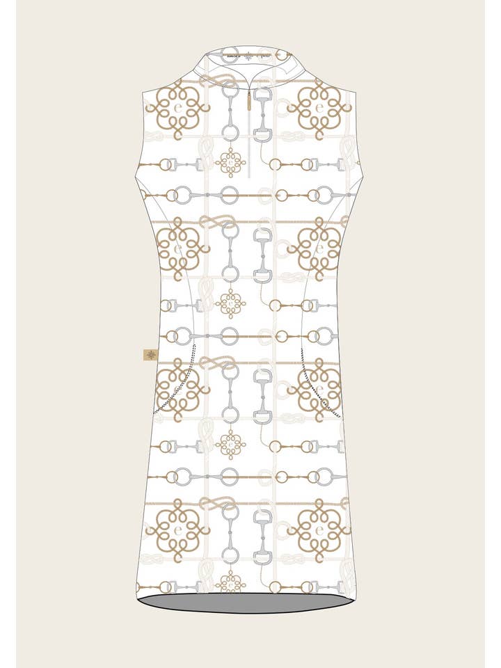 Espoir Equestrian - Wholesale Athletic Dress - Women's - White Cable Golf Dress