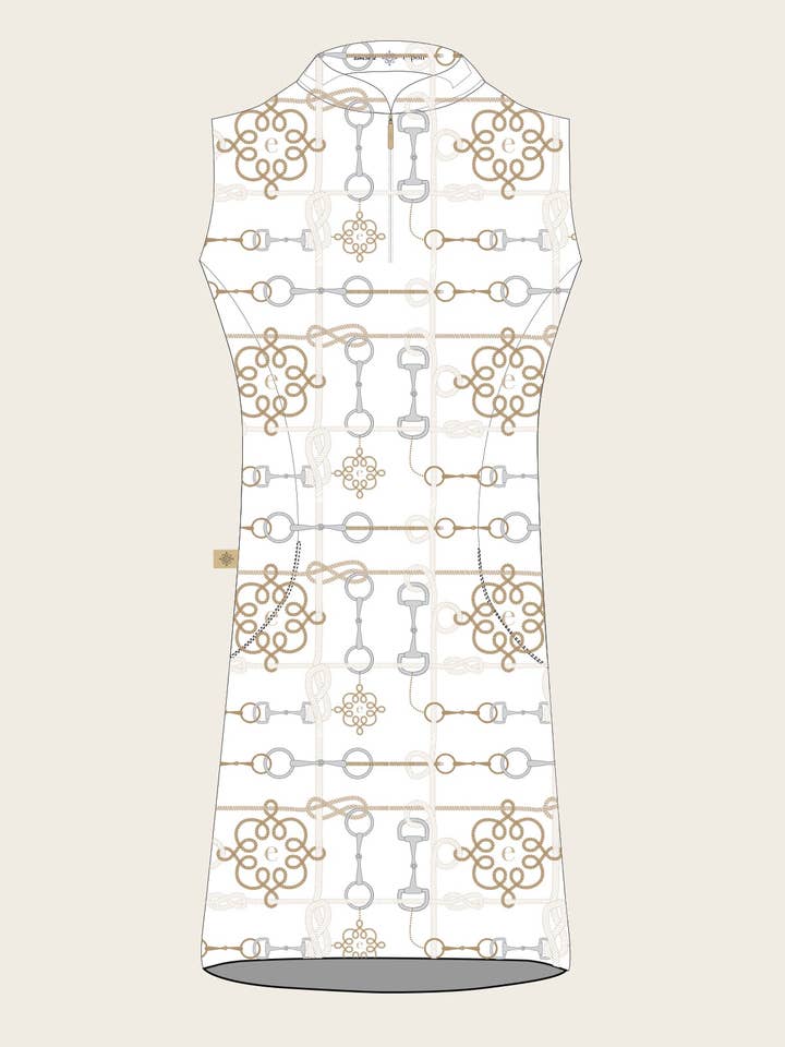 White Cable Golf Dress for wholesale by Espoir Equestrian
