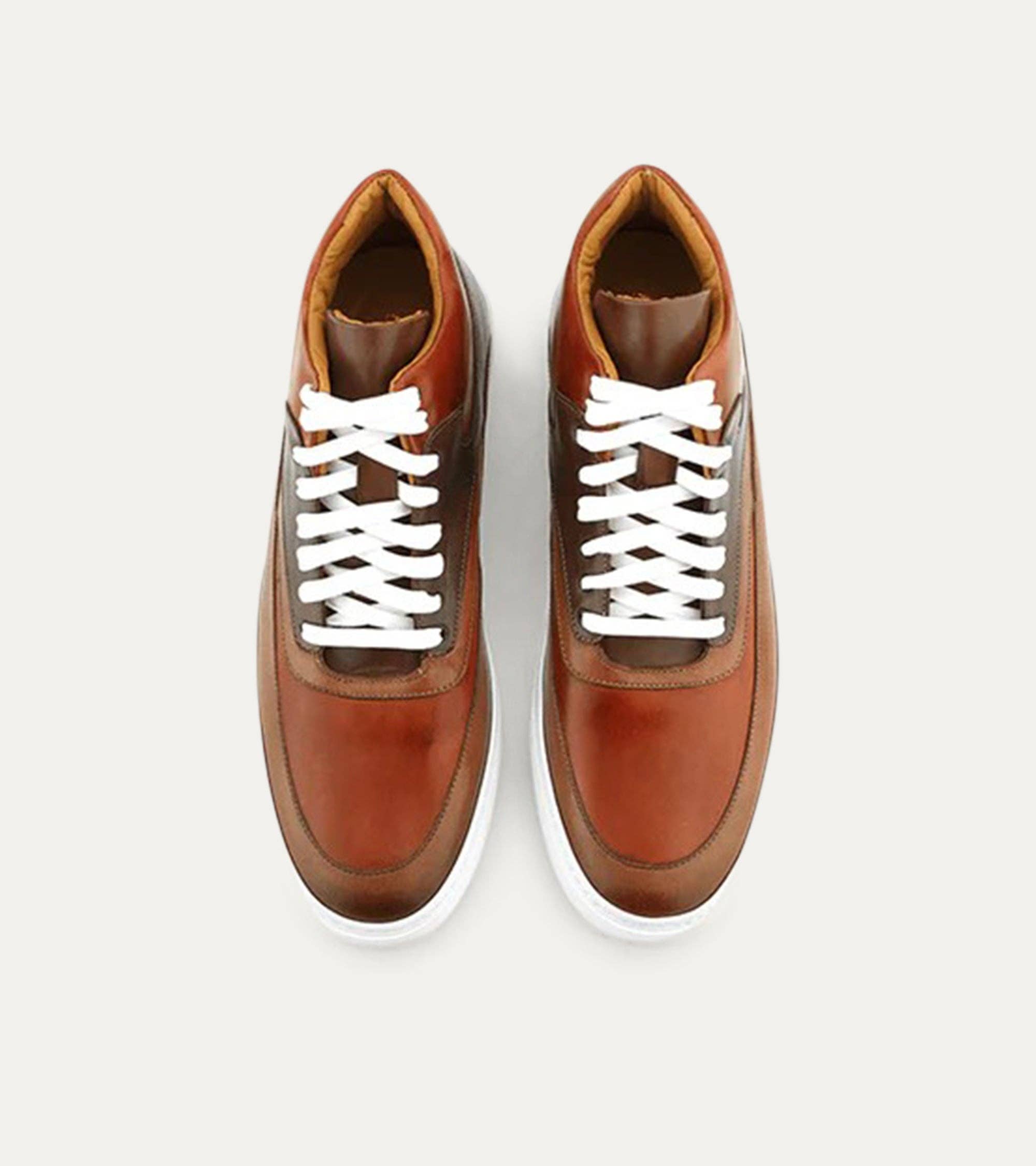 Ace Marks - Wholesale Lifestyle Sneakers - Men's - High Top Dress Sneakers In Cuoio & Cognac3
