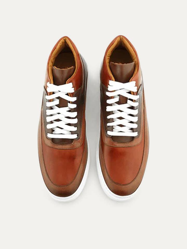 Ace Marks - Wholesale Lifestyle Sneakers - Men's - High Top Dress Sneakers In Cuoio & Cognac3