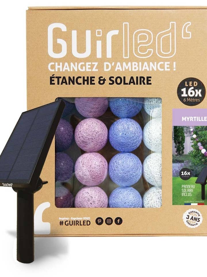 Guirnalda de luces solares impermeables para exteriores Blueberry para venta al por mayor de Guirled