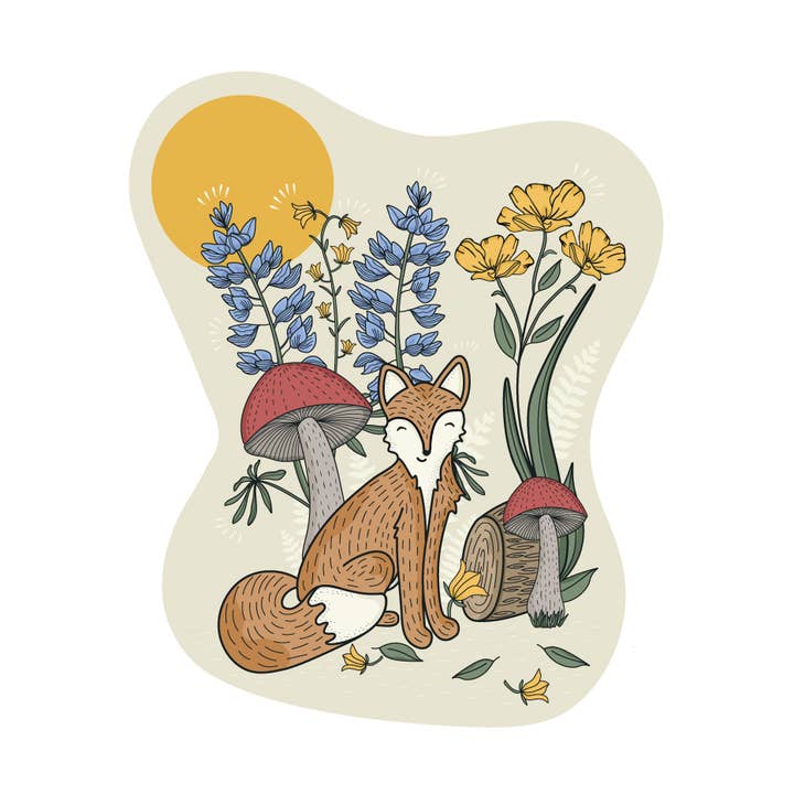 Woodland Creatures: Fabulous Fox - Adesivo em vinil por atacado de Graphic Heart
