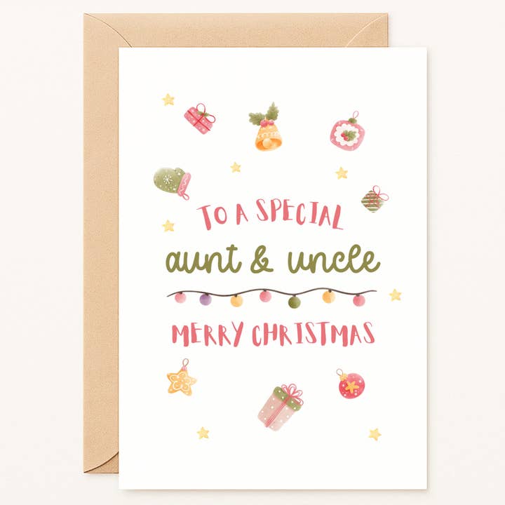 Till en speciell faster & farbror God Jul-kort för wholesale av Printarelle